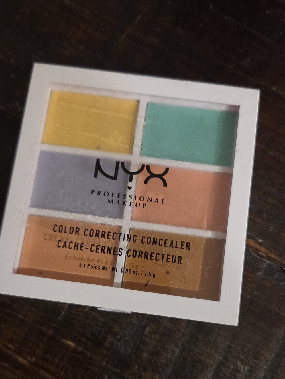 NYX Color Correcting Concealer Palette Yellow, Green, Lavender, Peach, Brown New